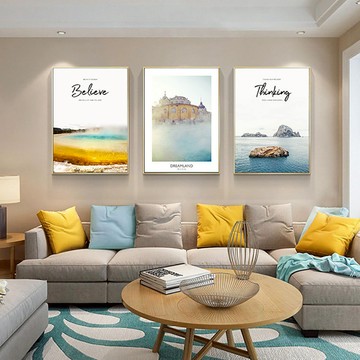 遠方與海　攝影系列　裝飾掛畫　台灣製造 - A款－白框-60*80cm