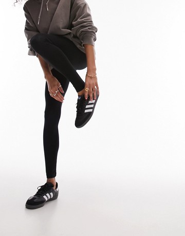 Topshop basic ankle legging in black