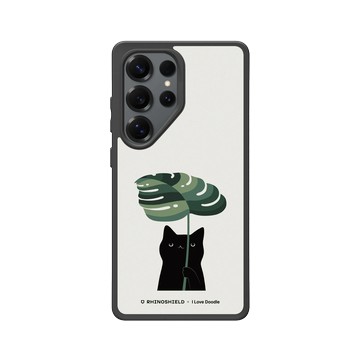 Galaxy S25 Ultra SolidSuit 黑 - ilovedoodle (Lim Heng Swee) - Cat and Plant - Umbrella