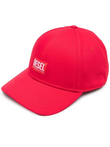 Diesel - logo patch cap - men - Cotton - 58 - Red