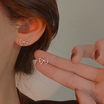 925純銀鏤空蝴蝶耳釘夏小眾溫柔2021年新款潮個性耳墜高級感耳飾