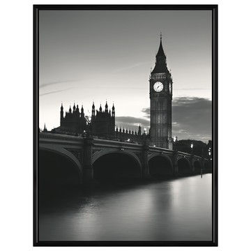 大笨鐘掛鐘 40 x 30cm 黑色  經典英倫風居家裝飾