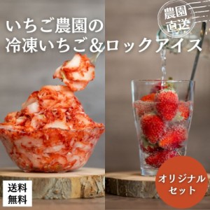 いちご農園の冷凍いちご＆ストロベリーロックアイス　オリジナルセット 伊賀いちご農園 農園直送(※メーカー直送品）