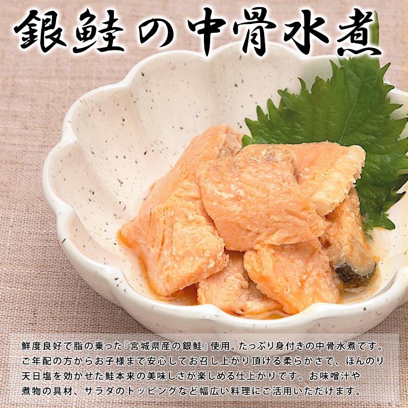 銀鮭 中骨水煮 送料無料 (170g×6缶入) ほてい 缶詰 宮城県産 サケ 中骨 水煮 ご飯のおとも おつまみ 酒の肴