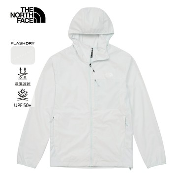 男款白色LIGHTRANGE速乾防曬連帽外套｜8HR3FNN