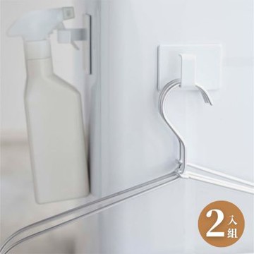 【i LIFE】日系萬用磁吸收納掛勾-1盒2入(衣架收納 雨傘收納 噴霧瓶掛架)