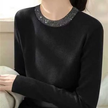 【LANNI 藍尼】現+預 輕奢圓領長袖針織上衣(女裝/女上衣/休閒/百搭/長袖)