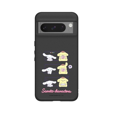 Pixel 8 Pro SolidSuit 黑 - 三麗鷗-布丁狗＆大耳狗綜合圖 Mix Characters - 狗狗日常