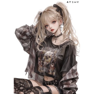 【10月新作5】07-094-0181 人物貼紙 輕龐克女孩