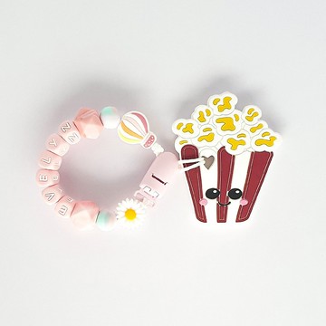 EVELYN 雛菊 熱氣球 爆米花固齒器 / 客製化奶嘴鏈