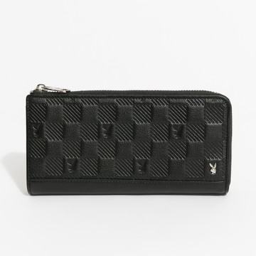 PLAYBOY - L拉長夾  Checkerboard系列 - 黑色/151-0402-09-3