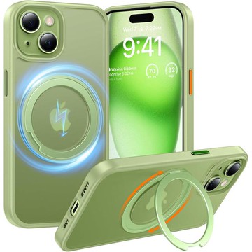 【日本代購】TORRAS 手機殼 UPRO Ostand R 美軍規格  iPhone 15 綠色