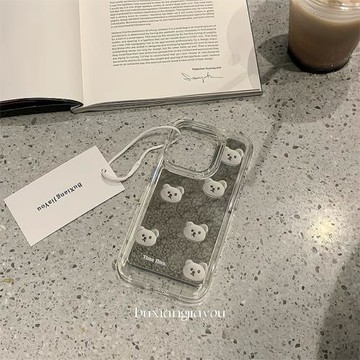 不想加油 韓國ins小眾可愛小熊適用iphone16plus蘋果17Air鏡面手機殼13全包15promax保護套女生秋冬14