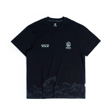 【江戶勝】海浪印花短袖T恤