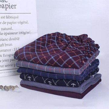 大碼男士睡褲長褲春秋厚純棉胖人家居褲全棉寬松加肥加大碼300斤