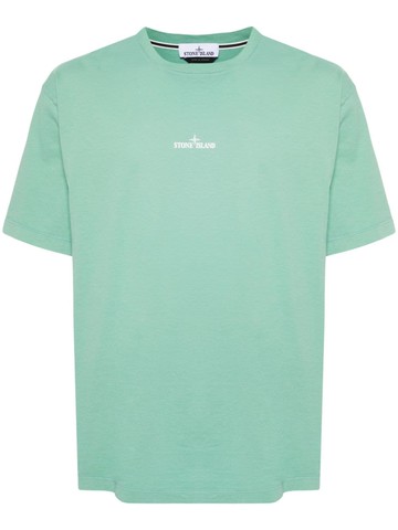 Stone Island - logo-print T-shirt - men - Cotton - S - Green