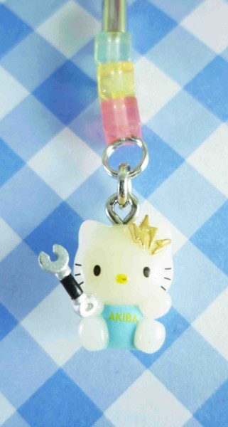 【震撼精品百貨】Hello Kitty 凱蒂貓~限定版手機吊飾-秋葉原-藍珠珠