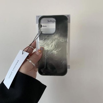 小眾ins漸變赫本黑錫紙紋適用iPhone15/14/13手機殼蘋果12promax簡約防摔