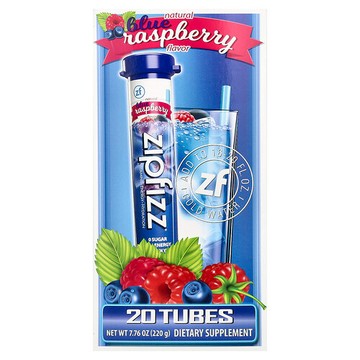 Zipfizz, 含維生素 B12 的健康運動能量粉，藍莓、樹莓味，20 管，每管 0.39 盎司（11 克）