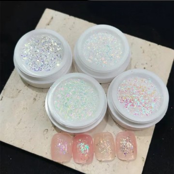 台灣現貨 精靈亮片紙 偏光玻璃紙亮片  極光碎片美甲飾品 指甲閃粉彩虹極光玻璃紙 美甲裝飾 美甲diy 甲子園