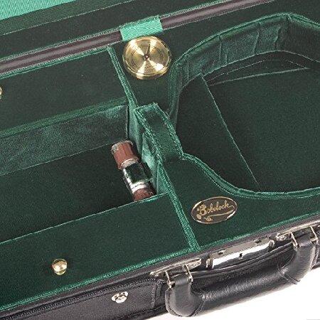 Bobelock Hill Style Semi-French Fitted Black Green Violin Case