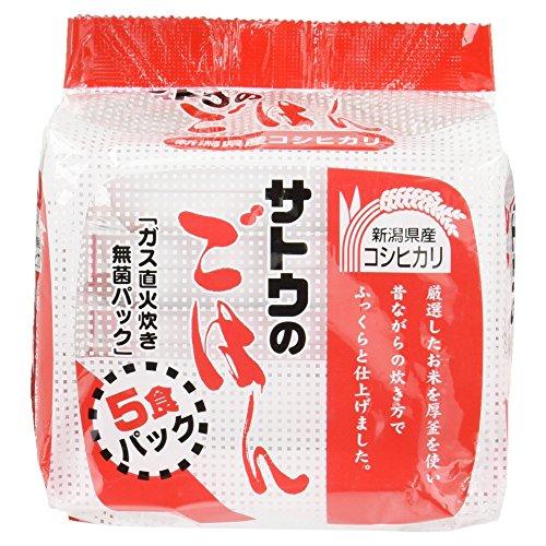 サトウのごはん 新潟県産コシヒカリ 5食パック