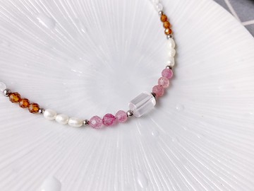 MH純銀天然石系列_親愛的花束_粉晶