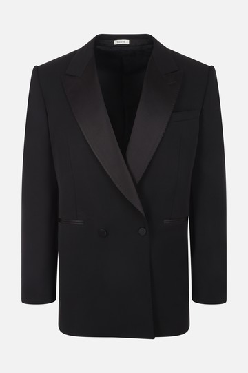ALEXANDER McQUEEN double-breasted wool tuxedo jacket Man