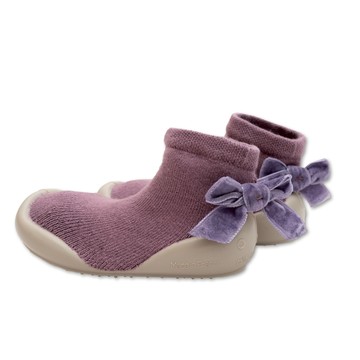 Collegien 法國鞋襪 紫羅蘭後蝴蝶結