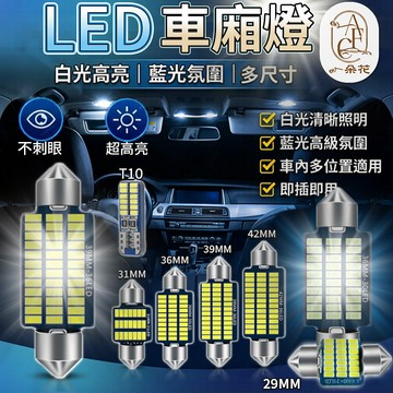 【一朵花 蝦皮挑戰最低價】汽車led車廂燈 白光|冰藍光 31/36/39/42mm/T10多尺寸 閱讀燈 照明升級 燈
