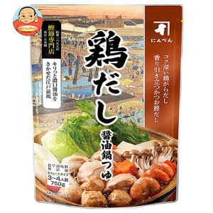 にんべん 鶏だし 醤油鍋つゆ 750gパウチ×12袋入×(2ケース)｜ 送料無料