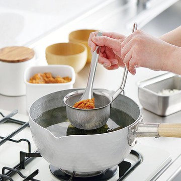 家事問屋日本製304不鏽鋼多功能過濾勺組(味噌、咖哩)
