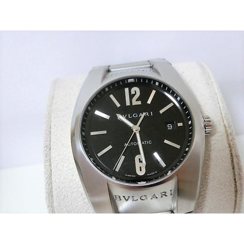 ブルガリ エルゴン BVLGARI Ergon EG40S ブラック文字盤 自動巻 USED