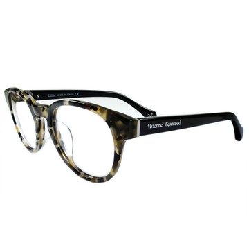 Vivienne Westwood 英國薇薇安魏斯伍德經典LOGO復古圓框光學眼鏡(白琥珀) VW86103