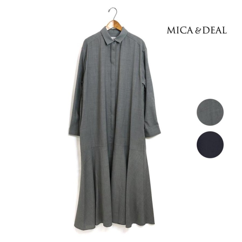 レディース/MICA&DEAL/マイカ&ディール/ヘムフレアシャツワンピース/品番：0123304224/2023秋冬 | LINEブランドカタログ