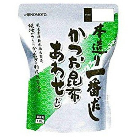 AJINOMOTO　味の素　本造り一番だしかつお昆布あわせ　1.8L×6袋