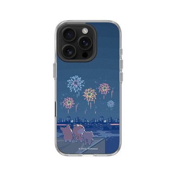 iPhone 16 Pro Clear Case（相機按鈕） 透明 - 柴語錄 Shiba Says - 一起看煙火