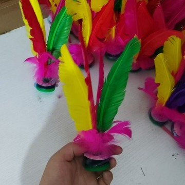 闆娘推薦🌈毽子鵝毛健身毽球兒童小學生運動比賽成人羽毛腱子幼兒園踢毽鍵子