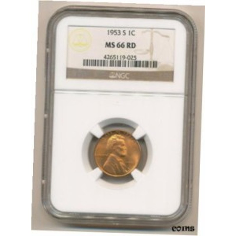 アンティークコイン コイン 金貨 銀貨 S LINCOLN CENT NGC MS RED