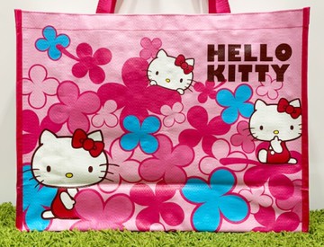 【震撼精品百貨】凱蒂貓_Hello Kitty~日本SANRIO三麗鷗 KITTY 購物袋/環保袋-花#83018