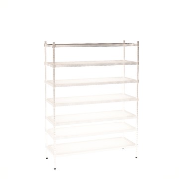 [客尊屋]粗管/沖孔/45x120x165hcm 白騎士沖孔 七層架白騎士