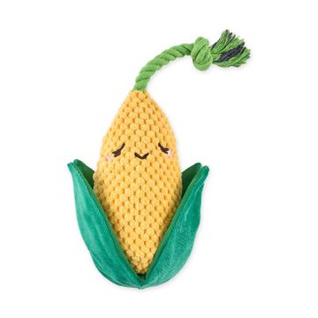 ZippyPaws 吵鬧蔬果攤-皺紋胖玉米(狗狗玩具 寵物玩具 有聲玩具 啾啾聲)