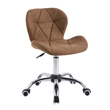 E-home Bryce布萊斯菱格紋布面簡約電腦椅-三色可選棕色