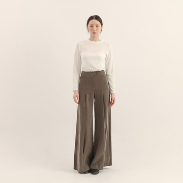 Espera_守候褶子寬褲_25AF203_墨綠