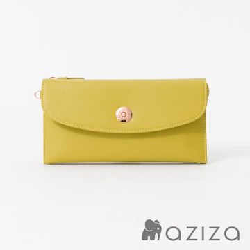 aziza OLA拉鍊單層長夾 新芽綠
