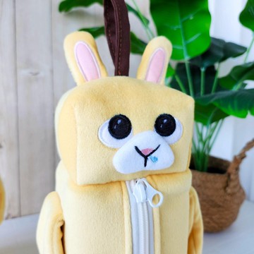 動物造型 車用衛生紙套- 掛式好抽取  黃色兔寶寶  8種造型