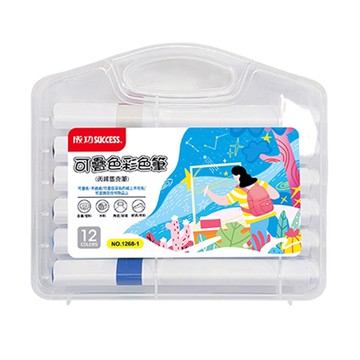 成功可疊色彩色筆12色
