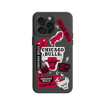 iPhone 15 Pro Max SolidX 黑 - NBA - 拼貼系列-芝加哥公牛 Chicago Bulls - Collage