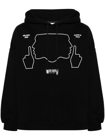Gcds - Do Not Talk To Me cotton hoodie - men - Cotton - S - Black