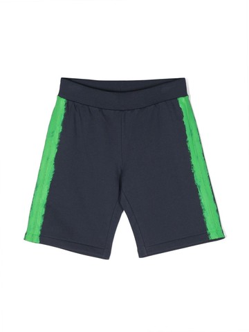 Moschino Kids - logo-print shorts - kids - Cotton - 10 - Blue